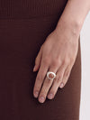OLIO E ACETO Tanabata Special Series Sterling Silver Orange Moonlight Flower Garden Ring OLIO-OA13F17-YFC Silver/Pink Orange